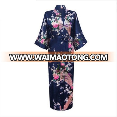 Swhiteme supplier satin half sleeve silk robe