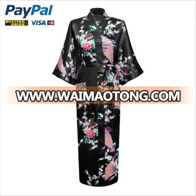 In stock satin floral sleepwear for wholesale